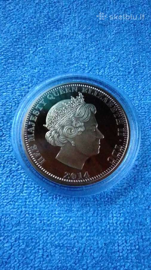 Tristan da Cunha 2014 m. 1 crown cu ni - nuotraukos Nr. 2
