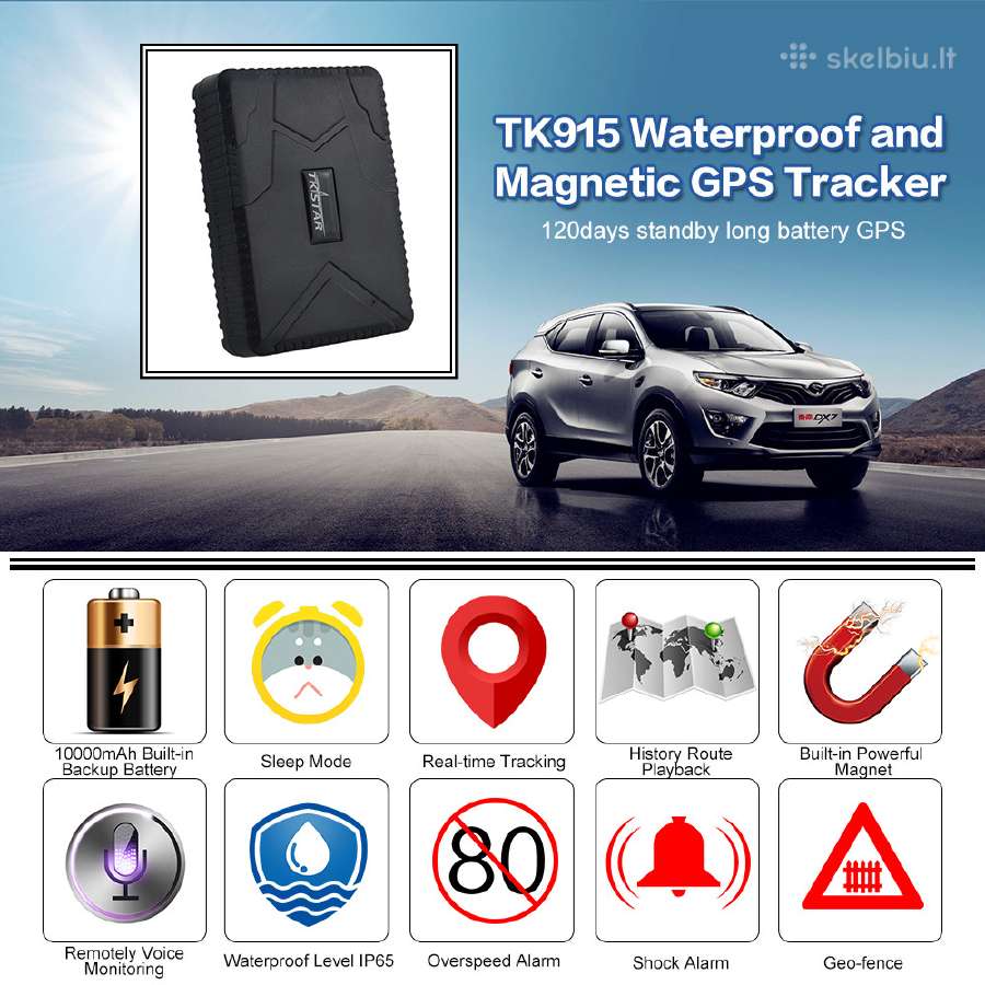 GPS trackeris - Seklys Tkstar (10000 Mah 120 parų) - nuotraukos Nr. 2