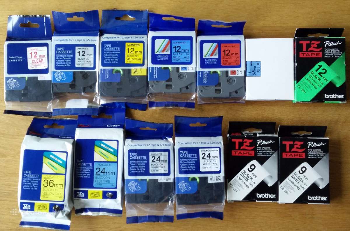Brother lipdukų kasetės Tz, Tze, Dymo D1, Lt - nuotraukos Nr. 2