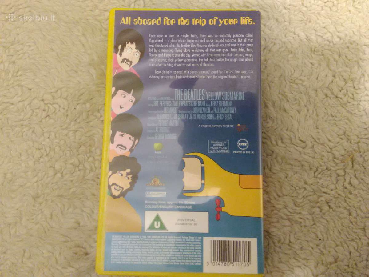 Video Vhs The Beatles-yellow Submarine - nuotraukos Nr. 3