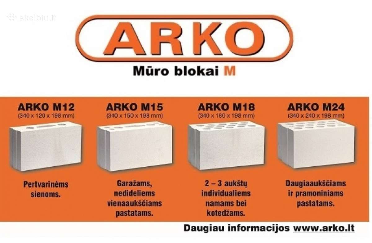 Silikatiniai blokeliai Arko - Akcija - nuotraukos Nr. 10
