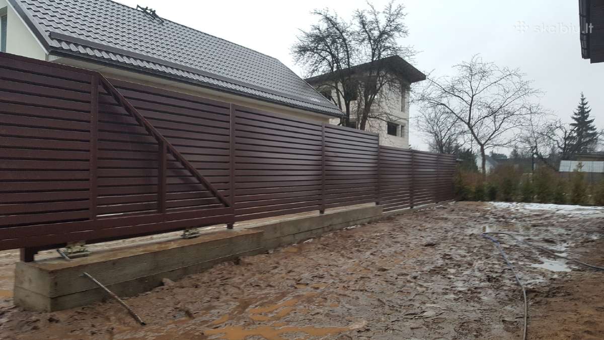 Tvorų tvėrimas montavimas Tvoros : - nuotraukos Nr. 8