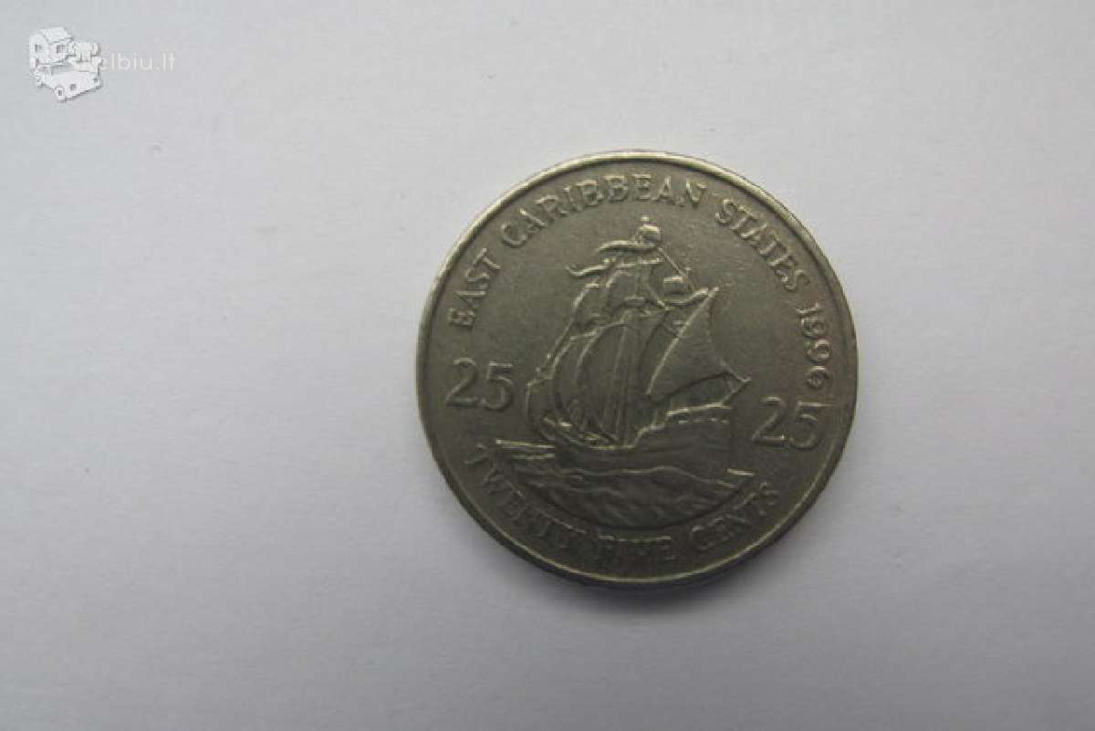 Rytų Karibai 25 centai 1996