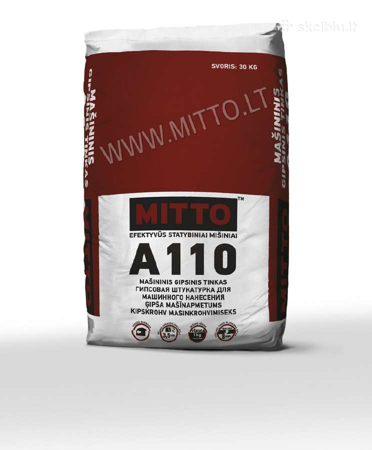 Mitto gipsiniai, cement. Klijai, Mišiniai, Tinkai - nuotraukos Nr. 6