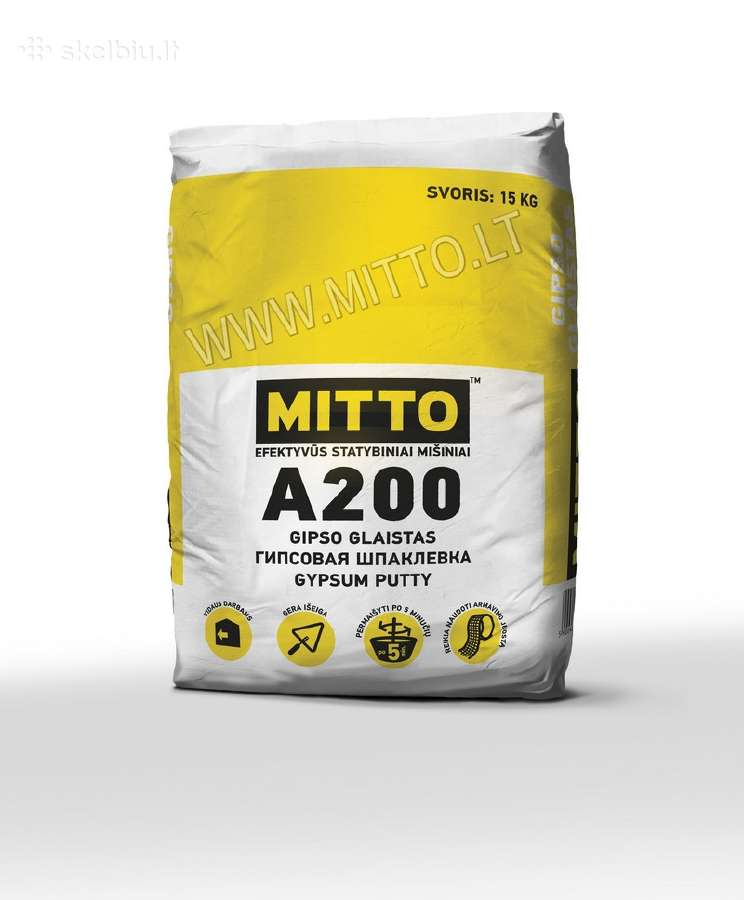 Mitto gipsiniai, cement. Klijai, Mišiniai, Tinkai - nuotraukos Nr. 7