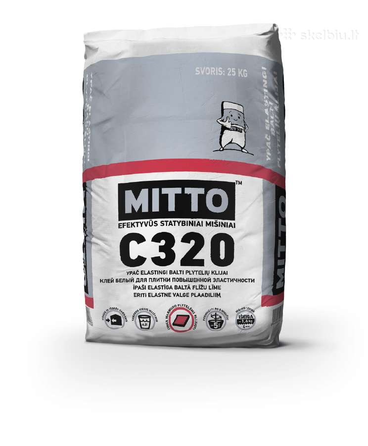 Mitto gipsiniai, cement. Klijai, Mišiniai, Tinkai - nuotraukos Nr. 14