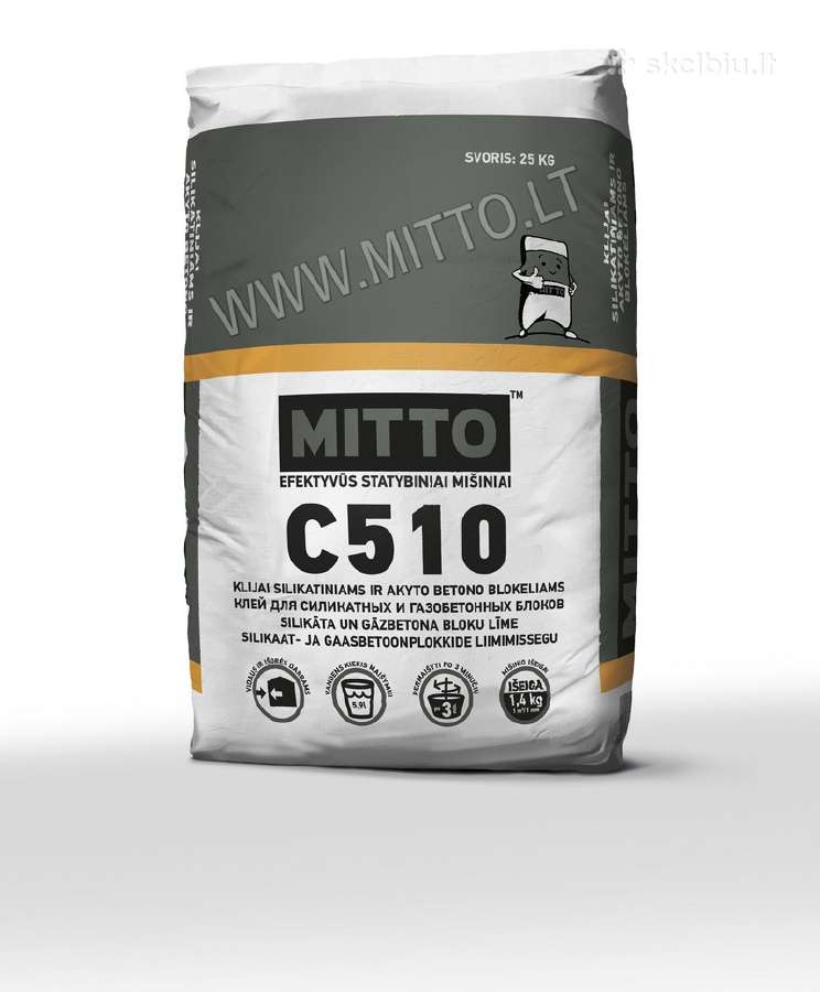 Mitto gipsiniai, cement. Klijai, Mišiniai, Tinkai - nuotraukos Nr. 17