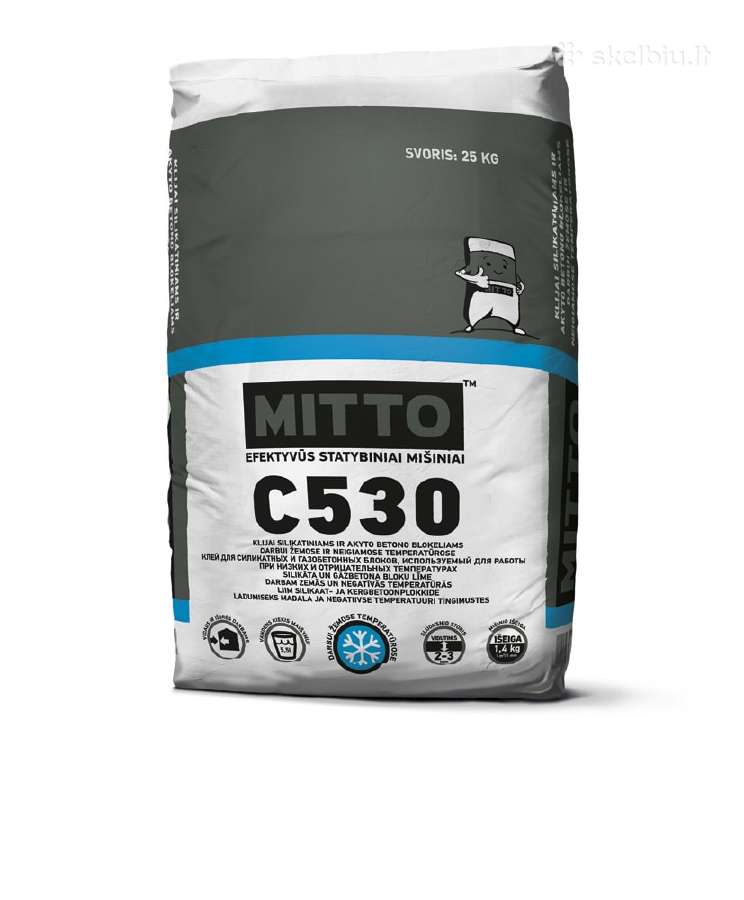 Mitto gipsiniai, cement. Klijai, Mišiniai, Tinkai - nuotraukos Nr. 19