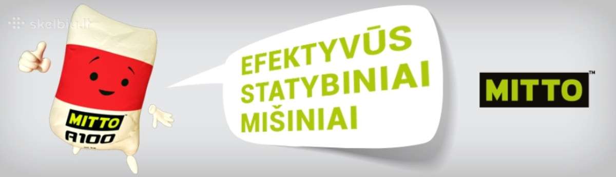 Mitto gipsiniai, cement. Klijai, Mišiniai, Tinkai - nuotraukos Nr. 3