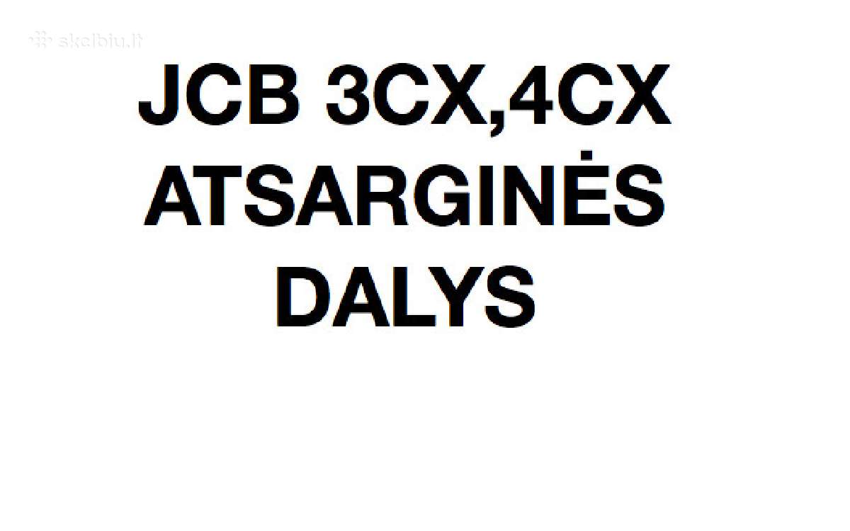 Dalys Remontas JCB 3cx 4cx Backhoe Loaders - nuotraukos Nr. 2