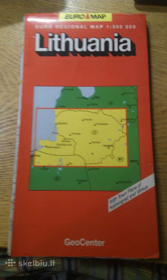 Žemėlapis Euro Regional Map 1:300000 Lithuania.