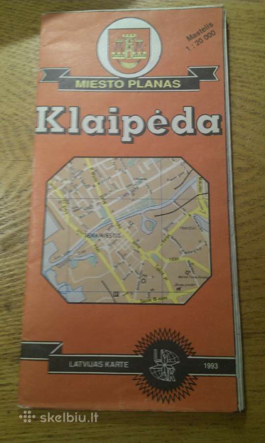 Klaipėda žemėlapis iš dviejų pusių