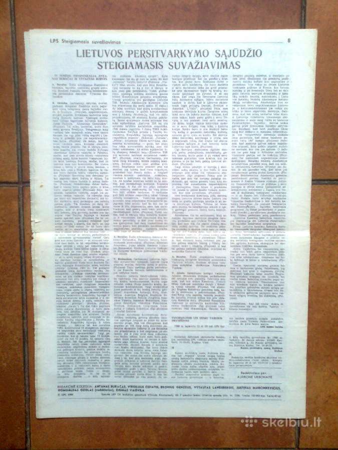 Sąjūdžio steigiamasis suvažiavimas 1988 metai. - nuotraukos Nr. 15