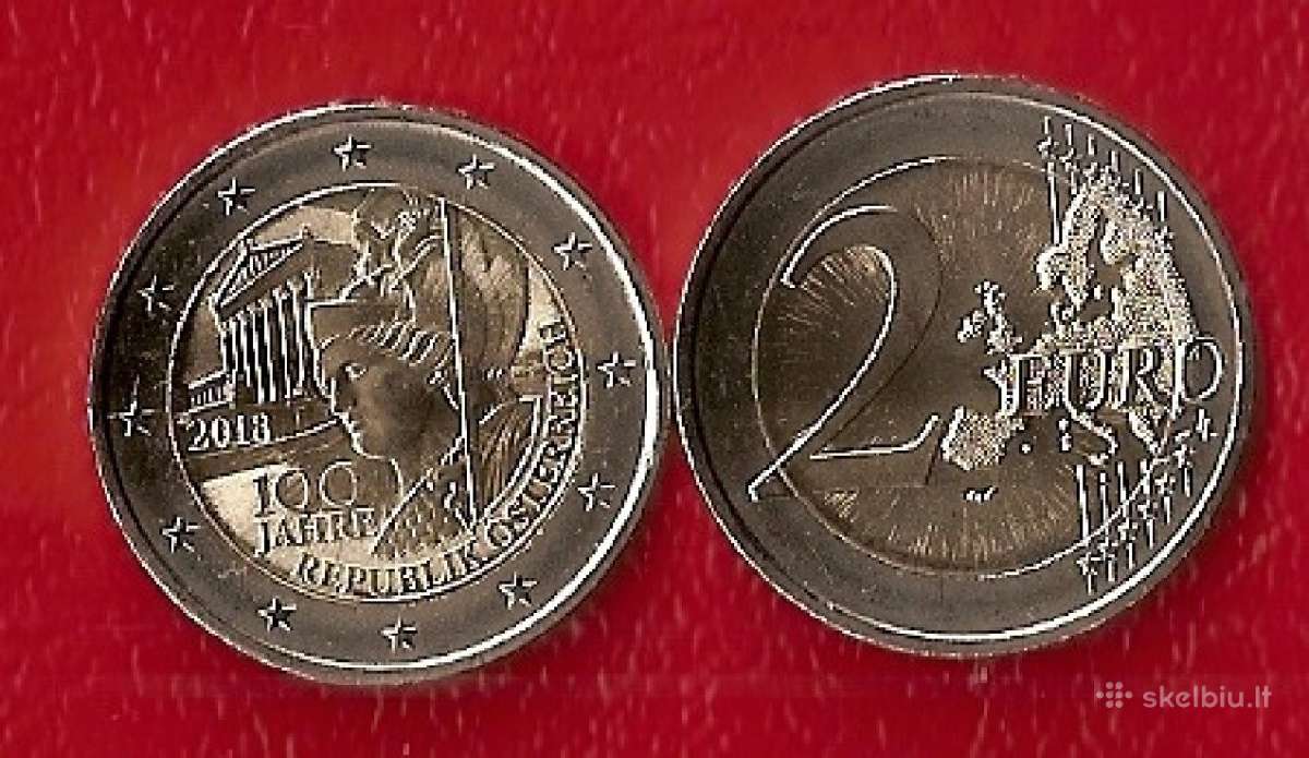 Austrija 2018m. 2 € Respublikos 100-metis Unc | Skelbiu.lt Austrija 2018m. 2 € Respublikos 100-metis Unc