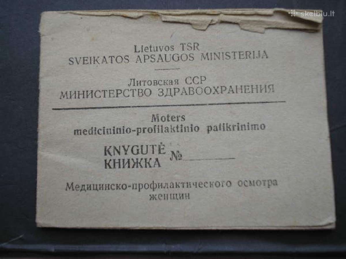 Moters med. patikrinimo knyg.1966m