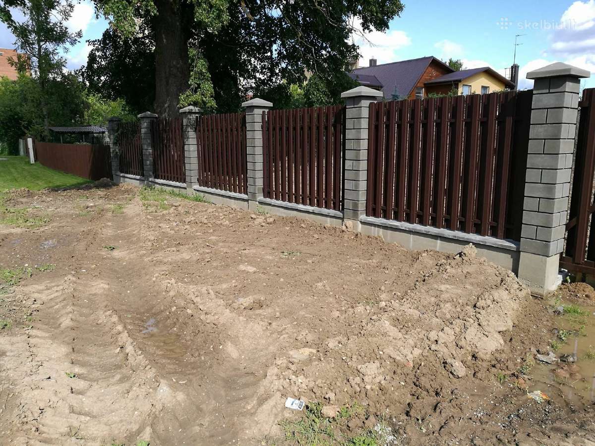 Tvoros pamatas segmentinė tvora pamatai bortai - nuotraukos Nr. 23