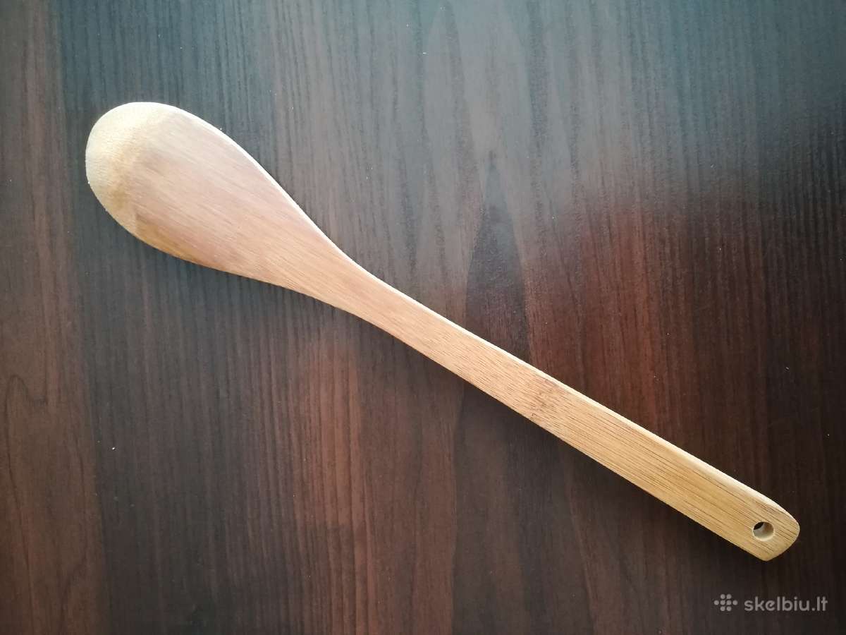 Didelis medinis šaukštas 30 cm - nuotraukos Nr. 2