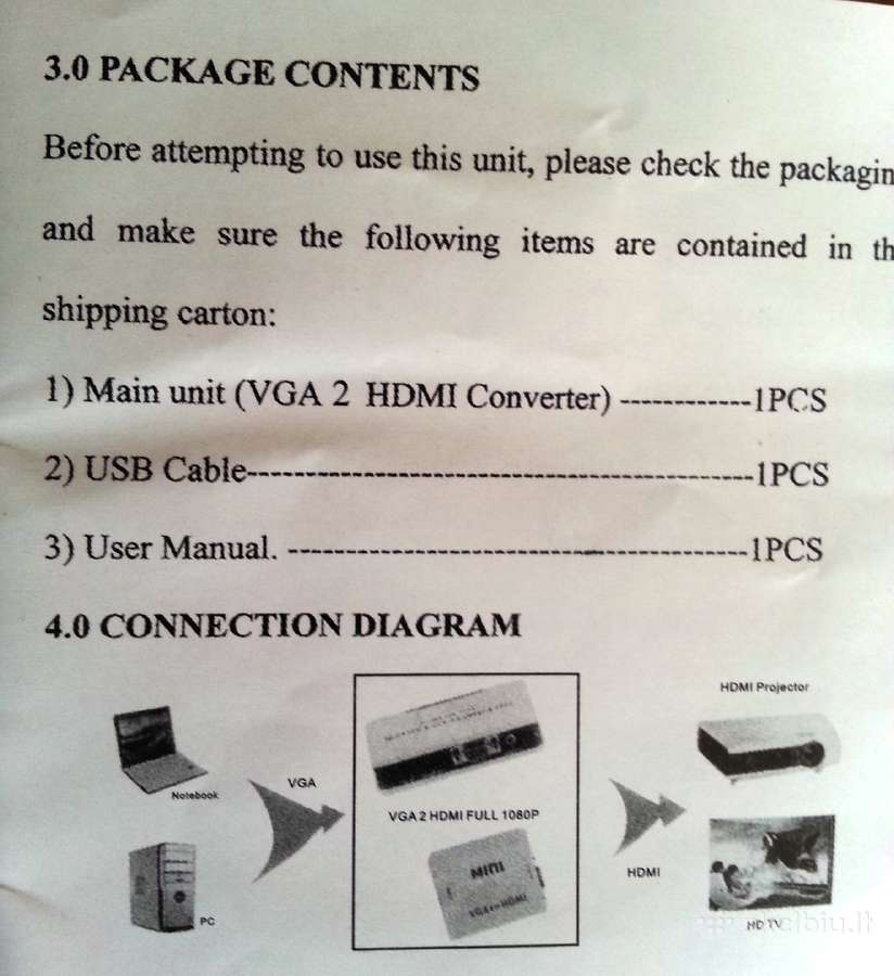 Vga 2 Hdmi Converter.naujas - nuotraukos Nr. 6
