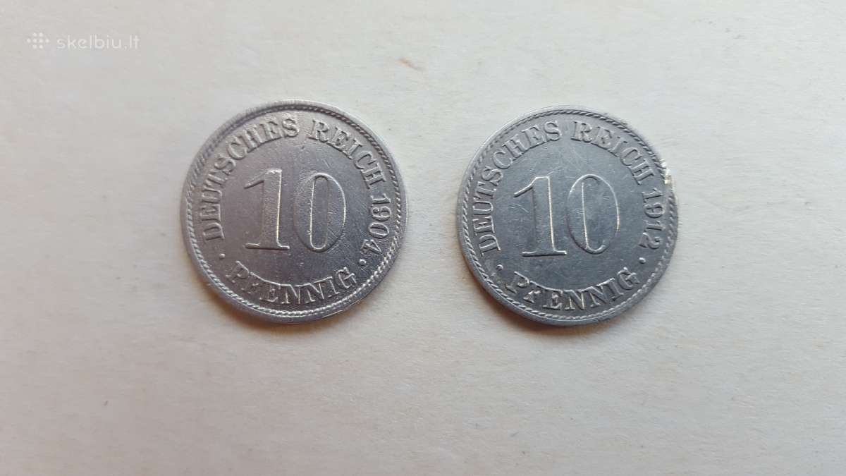 Vokietijos imperija 10 pfennig - nuotraukos Nr. 3