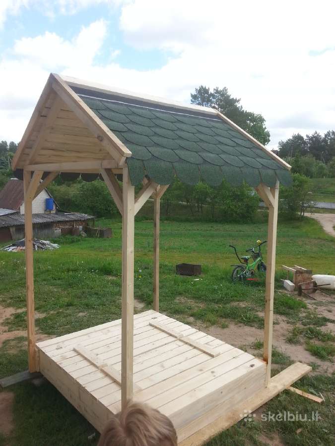Smelio dezes, smėlio dėžės su stogeliu. - nuotraukos Nr. 15