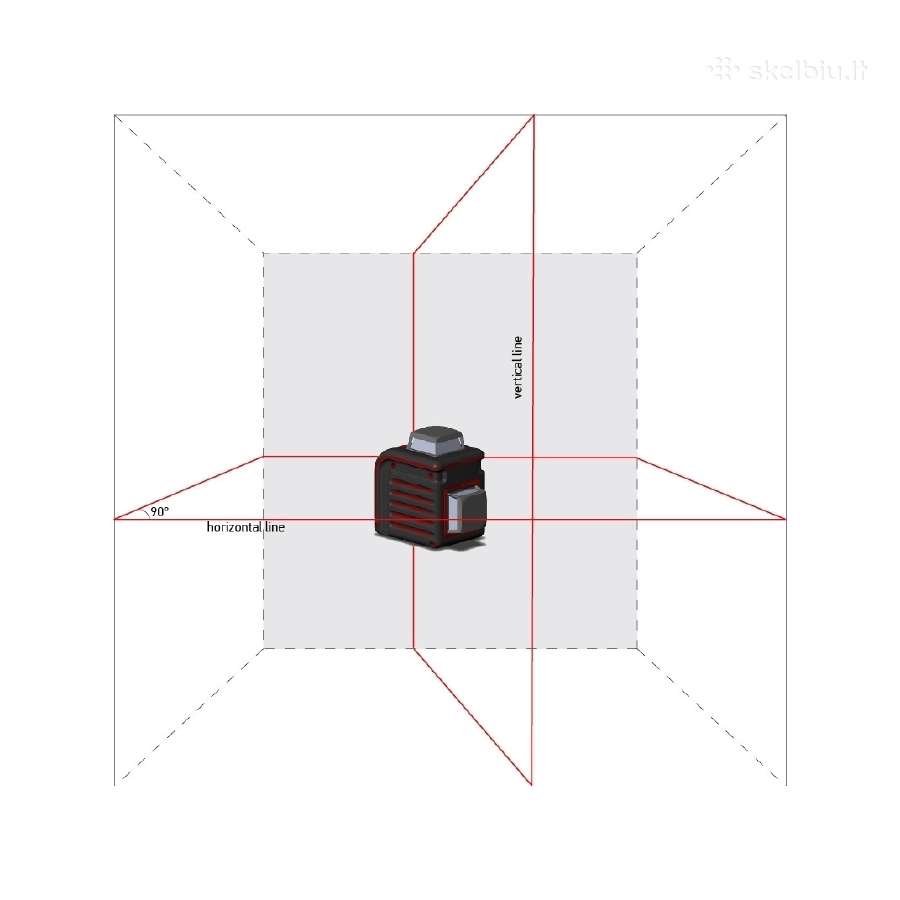 Lazerinis nivelyras gulsčiukas Cube 2-360, Ada - nuotraukos Nr. 6