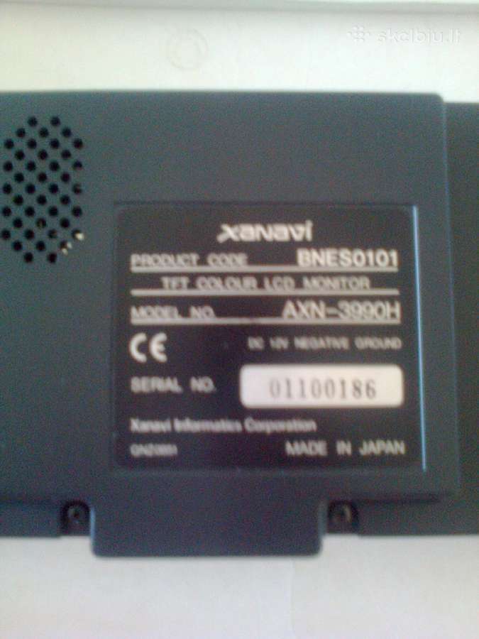8coliu LCD monitorius Xanavi Axn-3990h - nuotraukos Nr. 2