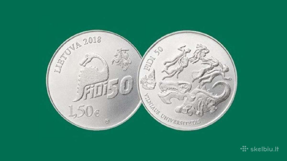 2018 m - 1,5 eurų monetos - Fizikų dienai Fidi 50