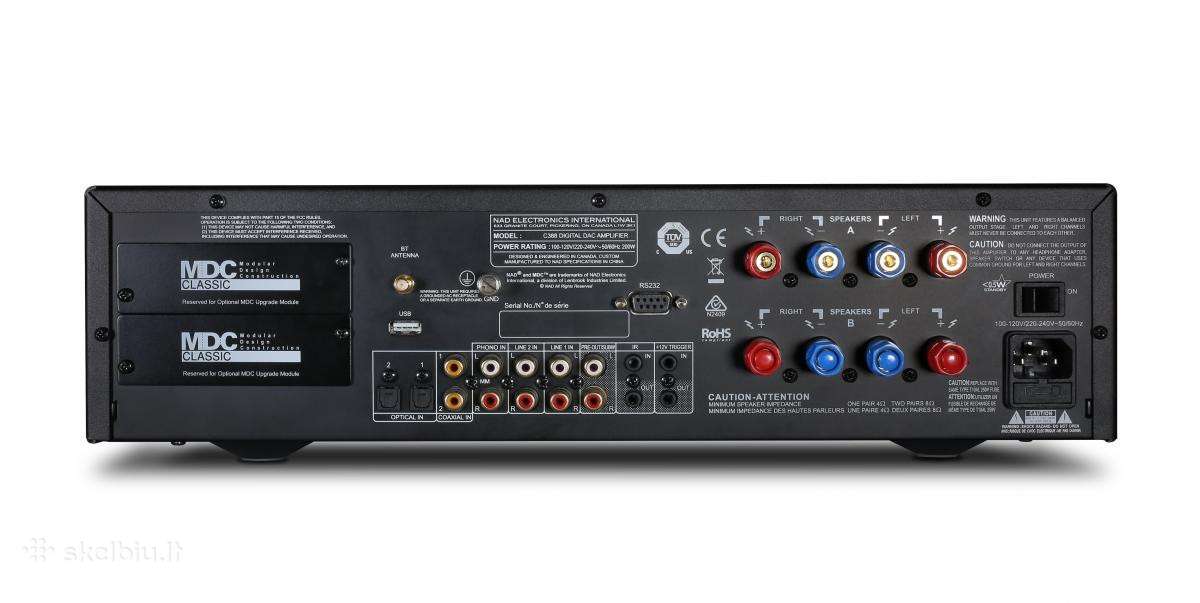 Nad C368 2x80w stereo stiprintuvas su Dac - nuotraukos Nr. 10