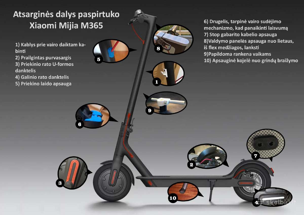 Remontas ir dalys, el.paspirtukų Xiaomi M365 ir kt - nuotraukos Nr. 2