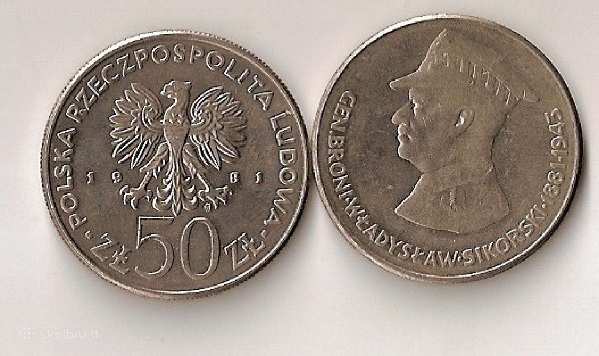 Lenkija 1981 50zl.general Wladyslaw Sikorski