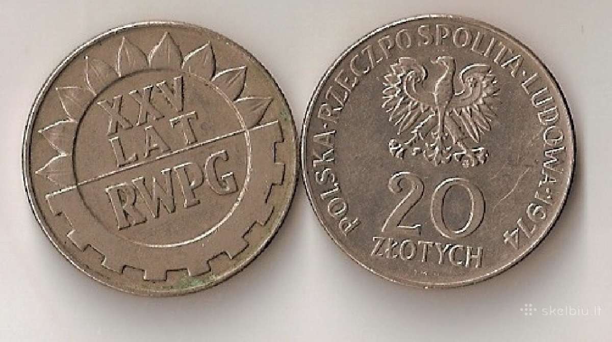 Lenkija 1974 20zl. Xxv lat Pwpg