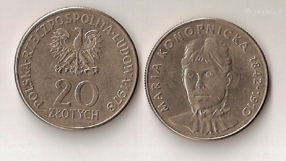 Lenkija 1978 20zl.maria Konopnicka