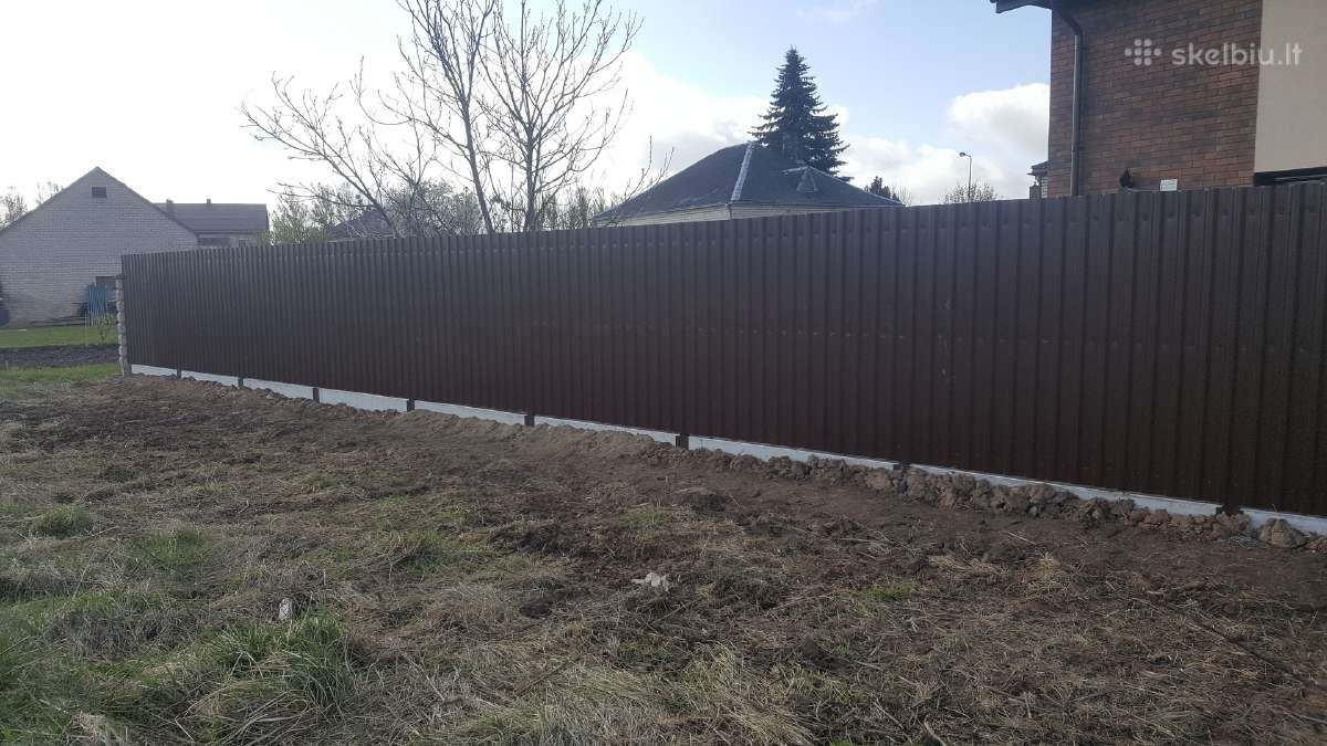 Tvorų tvėrimas montavimas Tvoros : - nuotraukos Nr. 14
