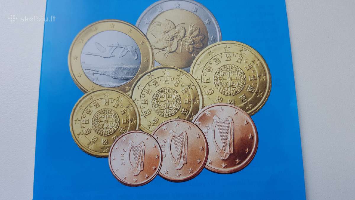 Euro monetos apyvartinės(pagal metus)