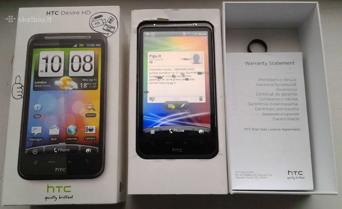 HTC desire HD, viskas veikia, ekranas su demem - nuotraukos Nr. 3