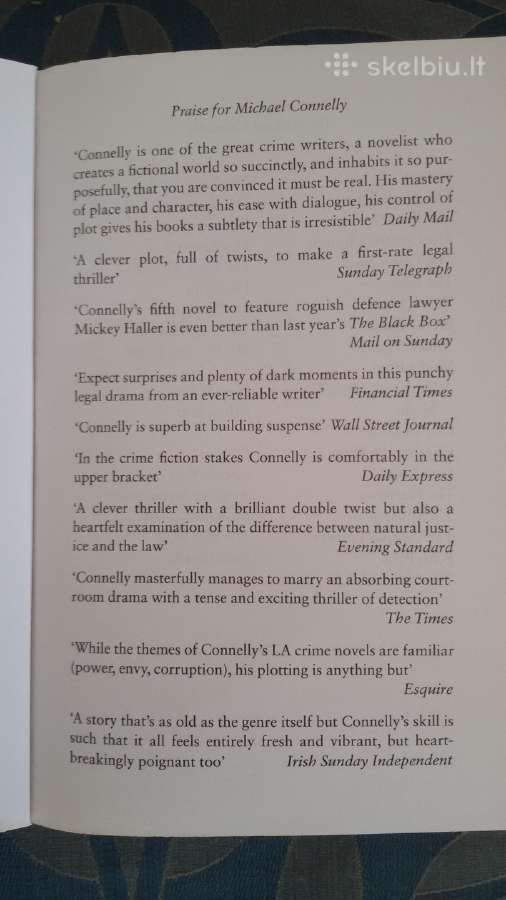 "The Burning Room" Michael Connelly 2015m. - nuotraukos Nr. 4