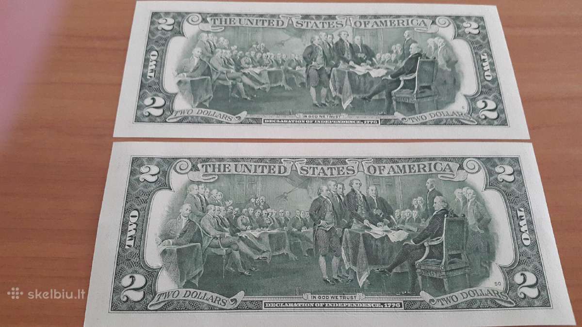 2 dolerių kupiūros Unc - nuotraukos Nr. 2