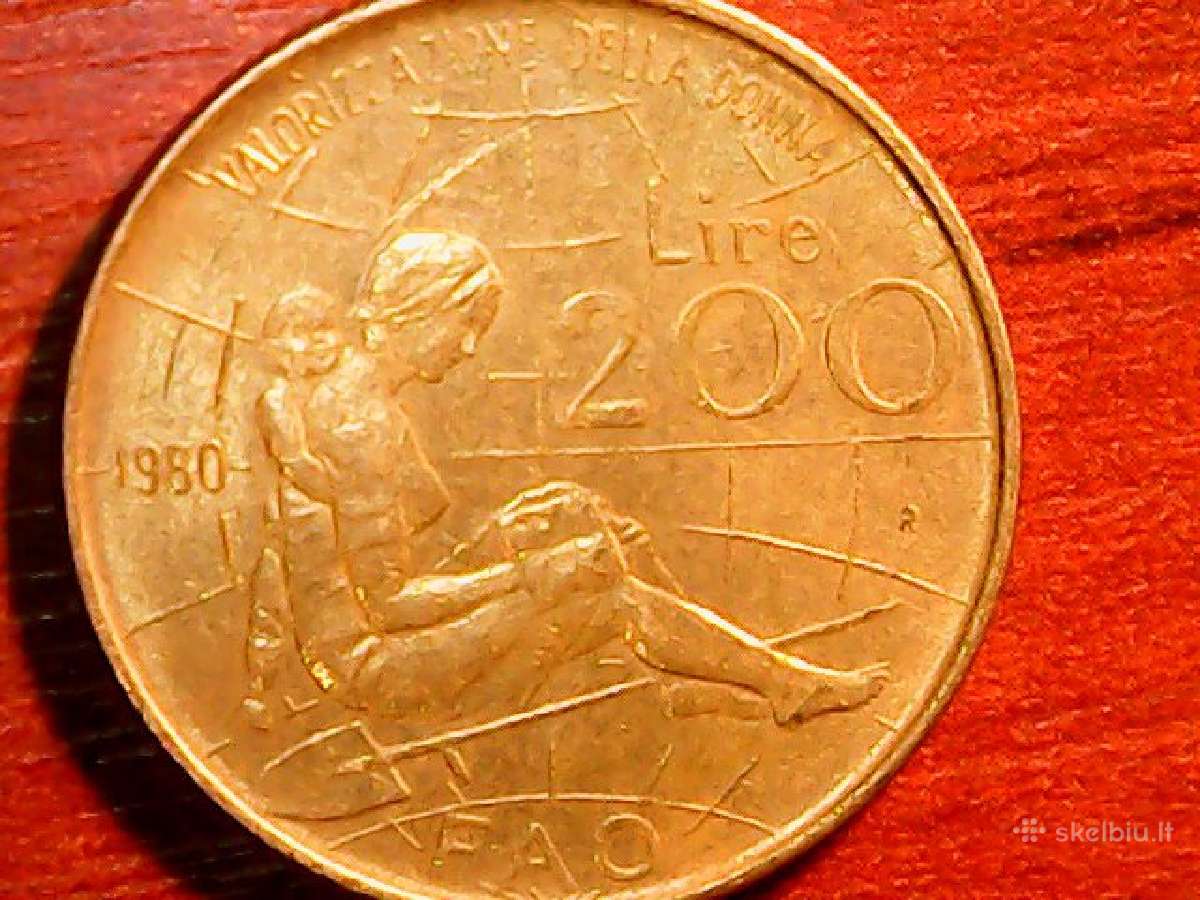 Italija 200 lirų, 1980