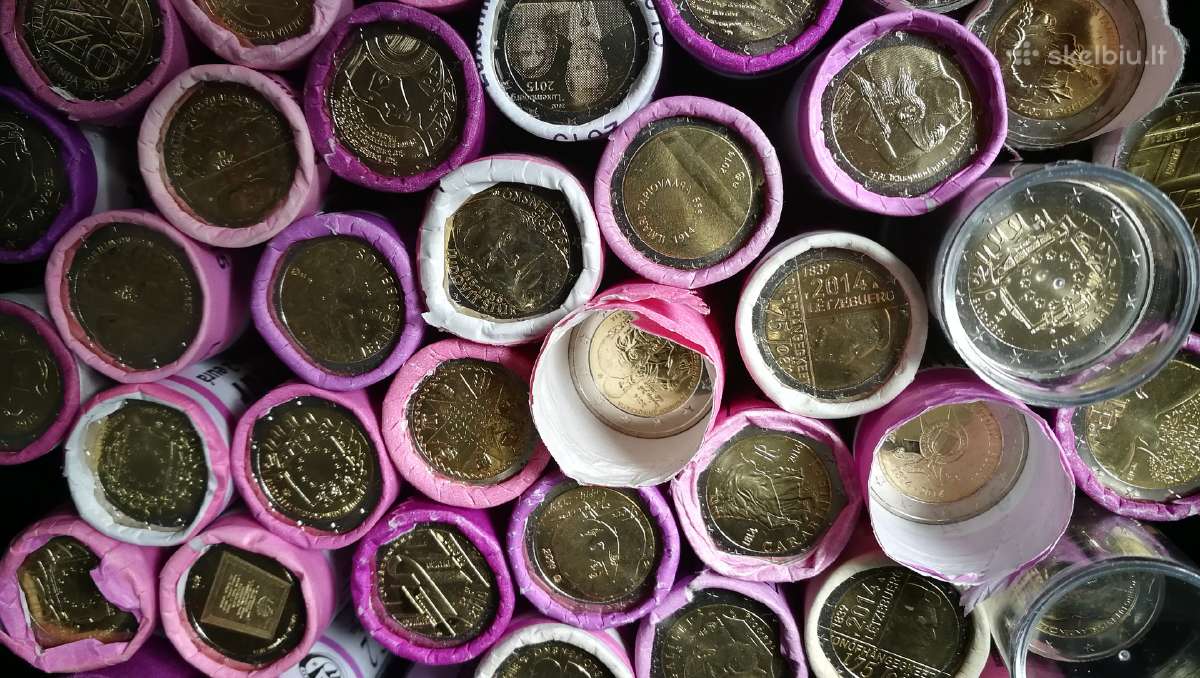 Euro monetos, euru monetu ritineliai - nuotraukos Nr. 2