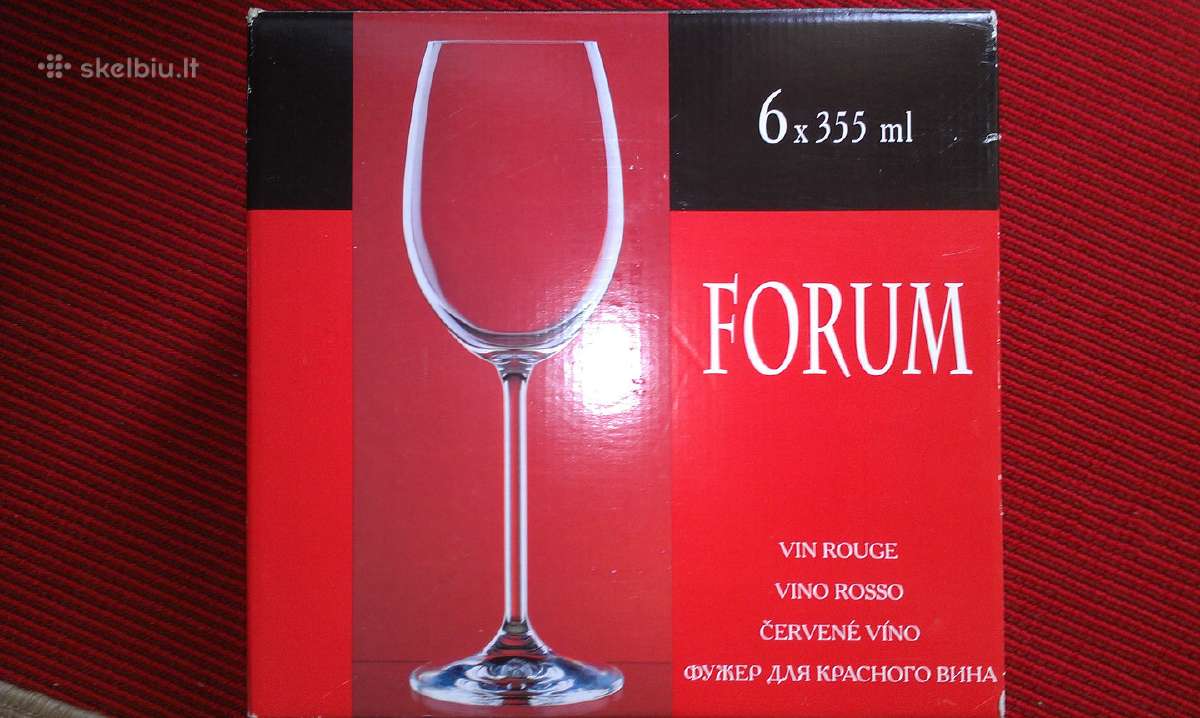 Raudono Vyno Taurės, Bohemia 6 vnt. dovanai - nuotraukos Nr. 4