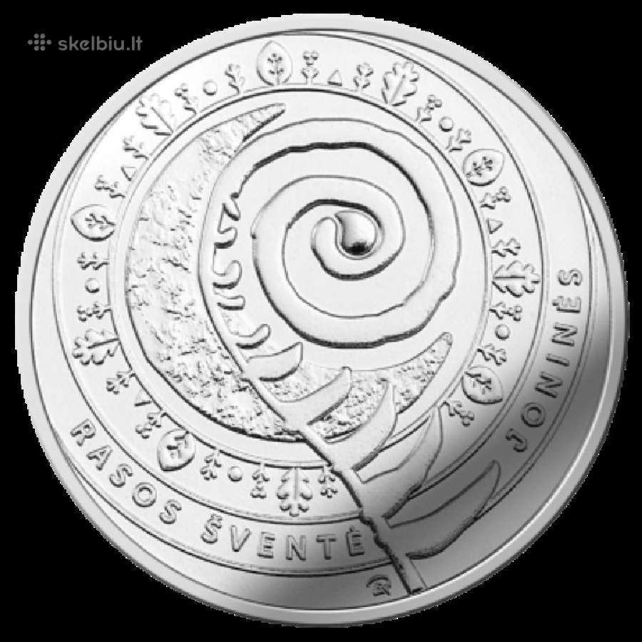 1,50 Eur moneta, skirta Joninėms (Rasos šventei) (