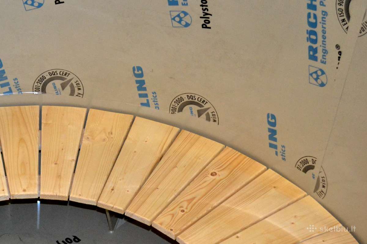 Plastikinis lauko kubilas 1.60m su eglės apdaila - nuotraukos Nr. 13