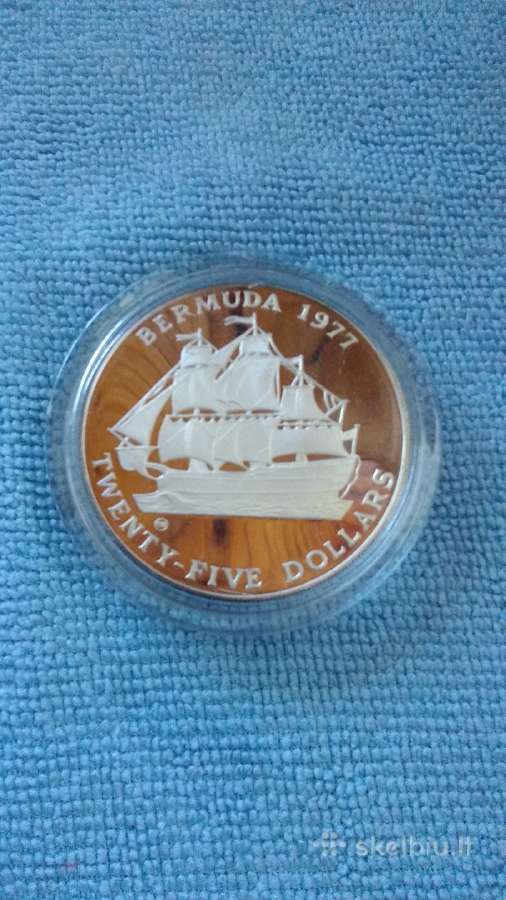 Moneta Bermuda 1977m. 25 dollars, sidabras(.925)