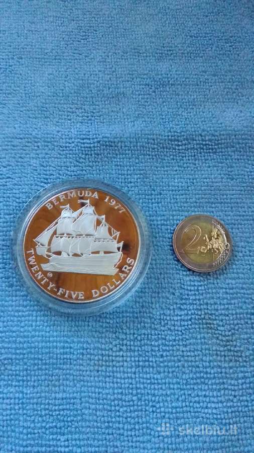 Moneta Bermuda 1977m. 25 dollars, sidabras(.925) - nuotraukos Nr. 4
