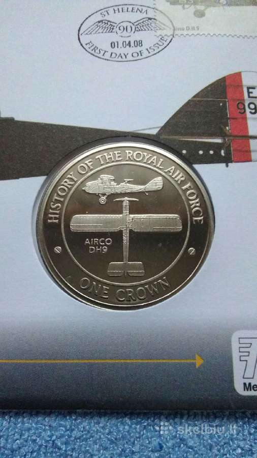 Moneta Gibraltar, 2008 m. 1 krona, cu-ni