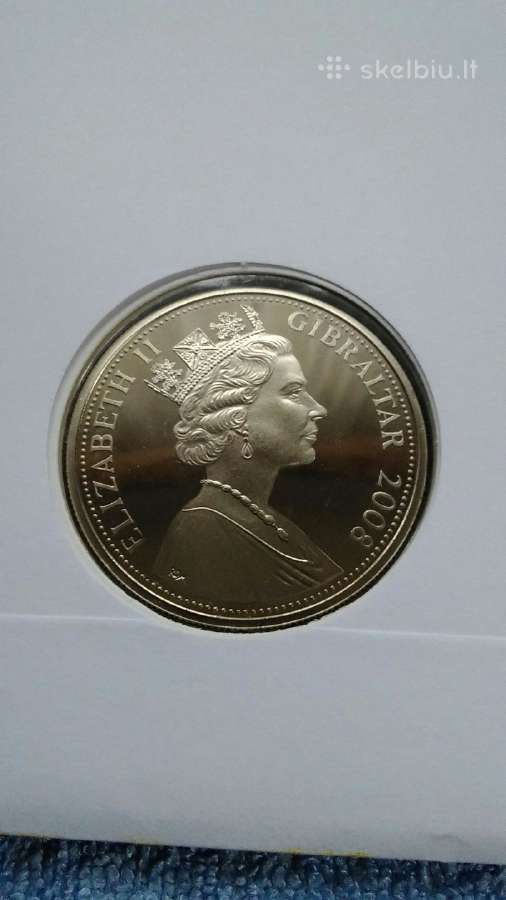 Moneta Gibraltar , 2008 m. 1 krona, cu-ni - nuotraukos Nr. 2