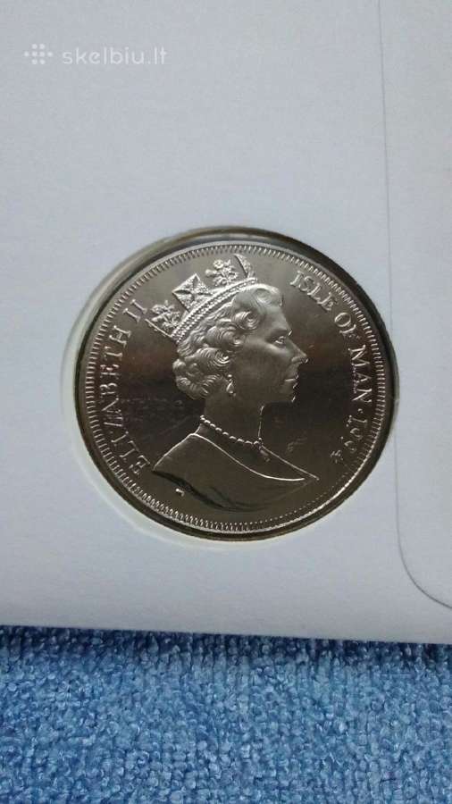 Moneta Isle of Man, 1994m. 1 krona, cu-ni - nuotraukos Nr. 2