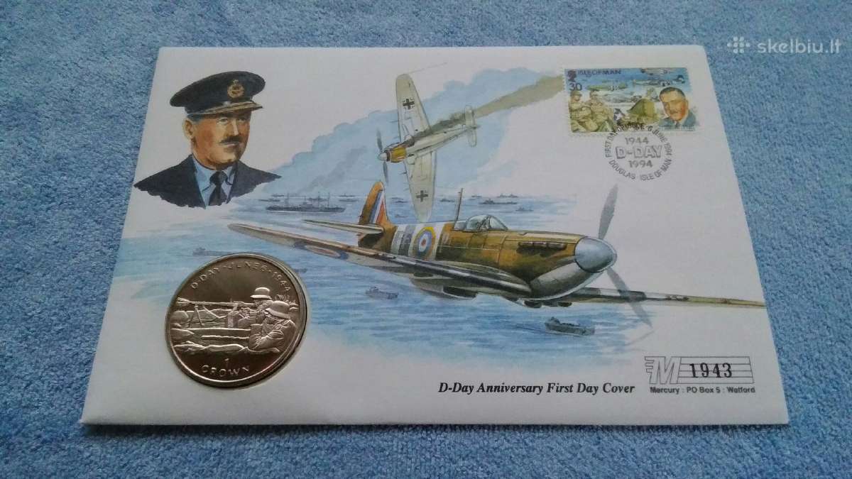 Moneta Isle of Man, 1994m. 1 krona, cu-ni - nuotraukos Nr. 3