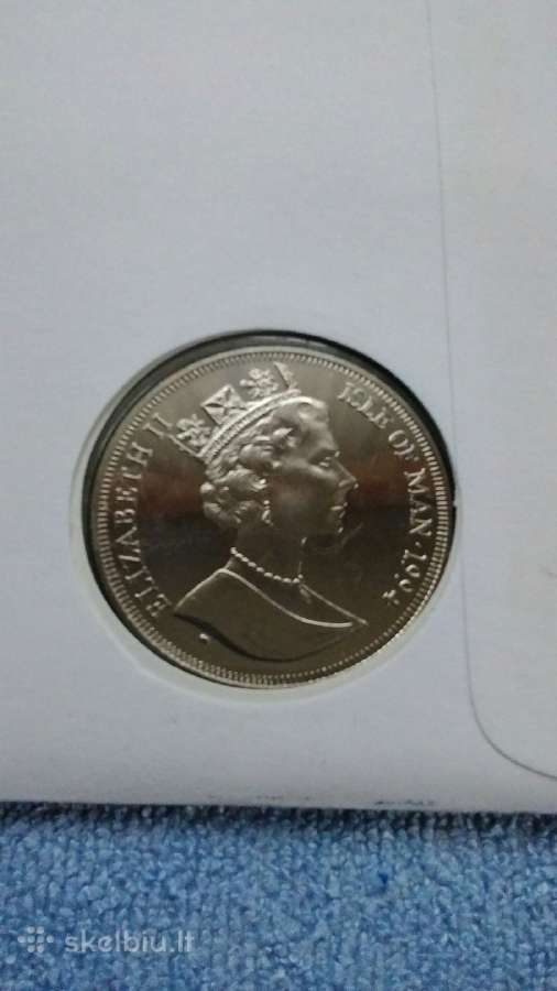 Moneta Isle of Man, 1994m. 1 krona, cu-ni - nuotraukos Nr. 2