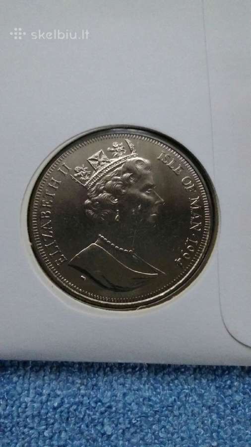 Moneta Isle of Man, 1994m. 1 krona, cu-ni - nuotraukos Nr. 2